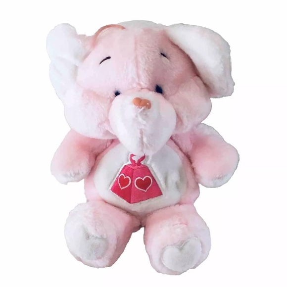SOLD OUT ———- ORIGINAL 1984 CARE BEAR COUSIN LOTSA HEART ELEPHANT 13” Plush - Picture 1 of 14